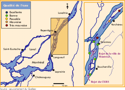 La qualit de l'eau du secteur sud-ouest du fleuve Saint-Laurent 1999-2000
