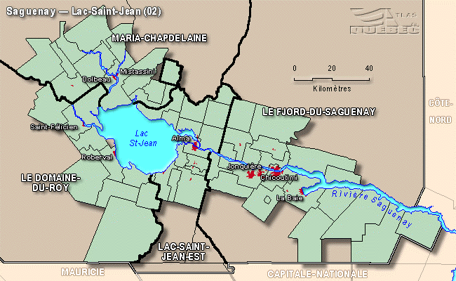 Source : Carte tire de l'Atlas du Qubec et de ses rgions  l'adresse Internet : http://www.atlasduquebec.qc.ca