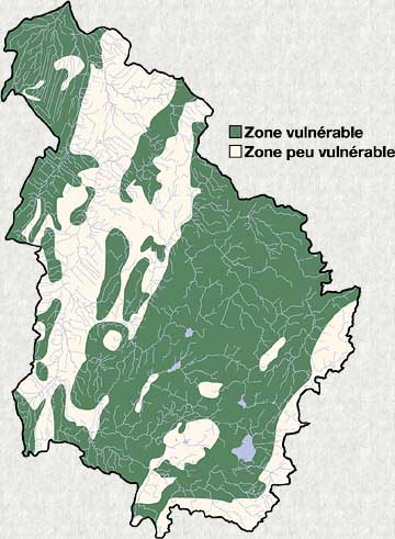 Carte: Vulnrabilit des eaux souterraines