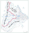 Cliquez pour agrandir - Figure 10 : Le rseau hydrographique du Qubec.