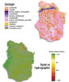 Cliquez pour agrandir - Gologie - Relief et hydrographie 