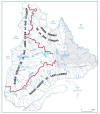 Cliquez pour agrandir - Figure 10 : Le réseau hydrographique du Québec.