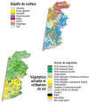 Cliquez pour agrandir - Dpts de surface - Vgtation actuelle et utilisation du sol