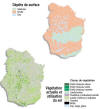 Cliquez pour agrandir - Dpts de surface - Vgtation actuelle et utilisation du sol