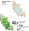 Cliquez pour agrandir - Dpts de surface - Vgtation actuelle et utilisation du sol