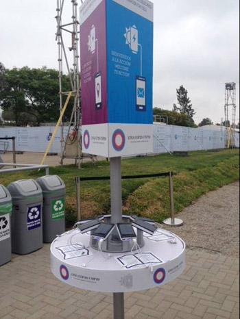 Solar energy smartphone charging station