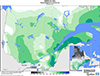 Neige au sol (%) Pourcentage de la normale