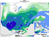 Neige (%) Pourcentage de la normale