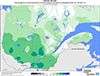 Apport en eau potentiel - Pourcentage de la normale (%)