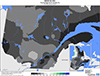 Neige au sol (%) Pourcentage de la normale