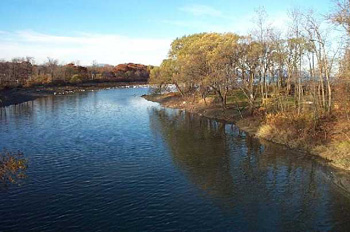 Rivière Boyer en aval du pont de la route 132 (Source: MENV)