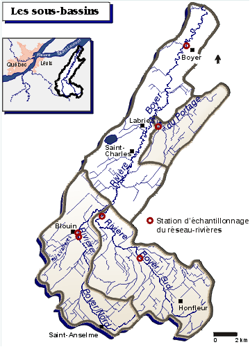 Carte - Les sous-bassins