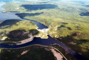 Vue aérienne du réservoir de Manic 2 - Photo Hydro-Québec