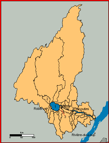 Carte - Rgion hydrographique du Saguenay et du lac Saint-Jean (06)