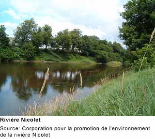 Rivire Nicolet Source : Corporation pour la promotion de l'environnement de la rivire Nicolet