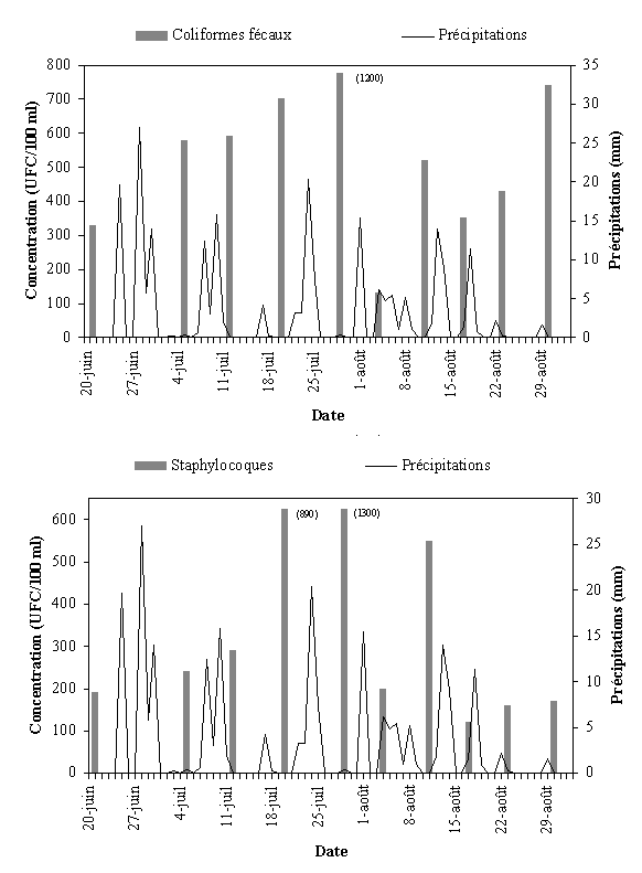 Annexe 3.11 : Qualit bactriologique du site de Batiscan, t 1999