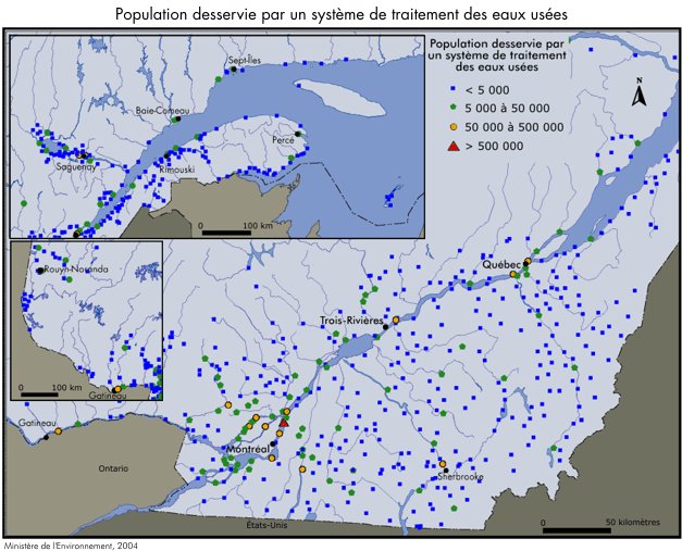 Population desservie par un systme de traitement des eaux uses