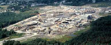 Photo : Station d'puration de la CUO durant sa construction, MEF