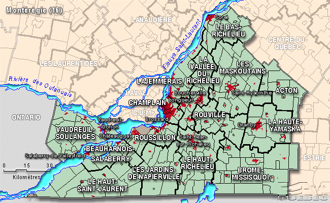 Source : Carte tire de l'Atlas du Qubec et de ses rgions  l'adresse Internet : http://www.atlasduquebec.qc.ca