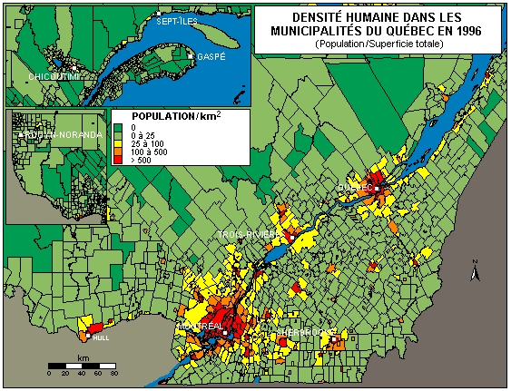 Densit de population en 1996