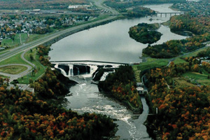 Hydroelectric power plants - Chutes-de-la-Chaudire - Photo: Air camra, Carol Vaillancourt, Innergex, Inc.