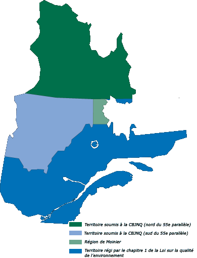 Carte d'application du rgime de protection de l'environnement