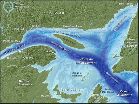 Carte du Fleuve St-Laurent