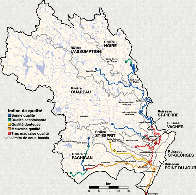 Carte: Qualit des eaux de surface