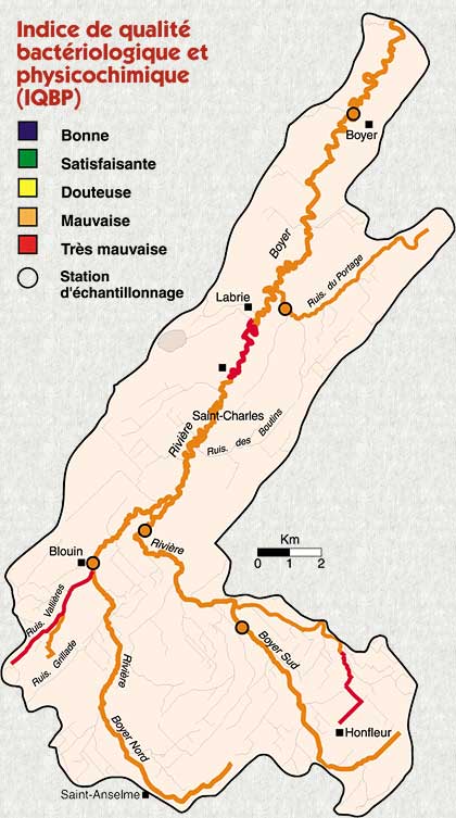 Carte: Qualit des eaux de surface