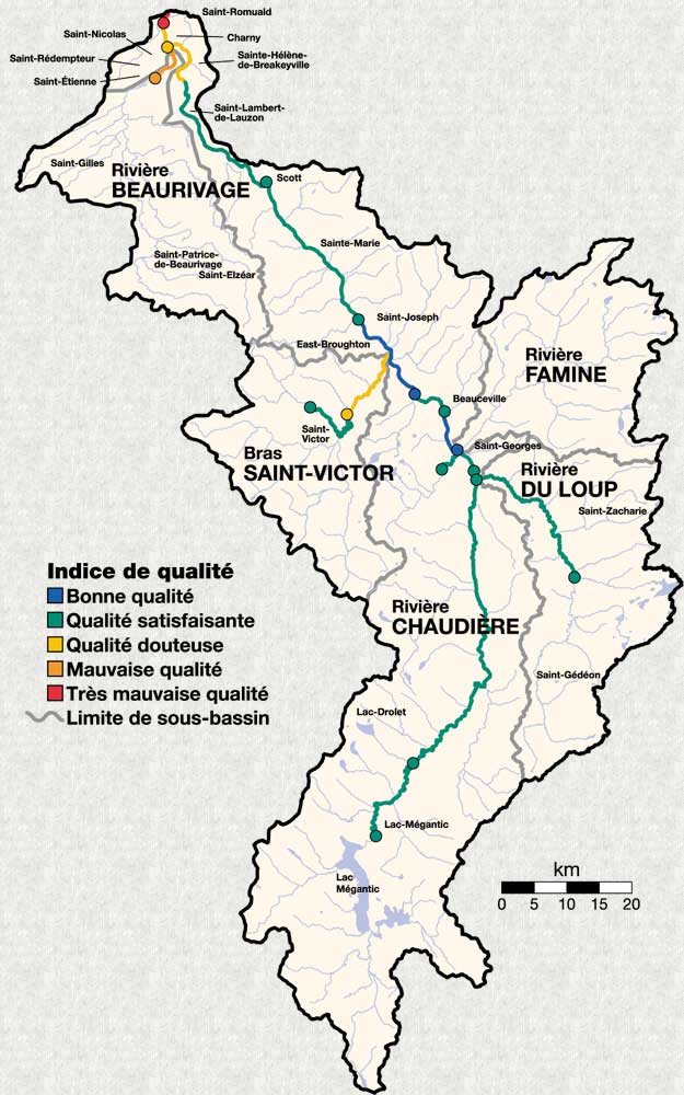 Carte: Qualit des eaux de surface